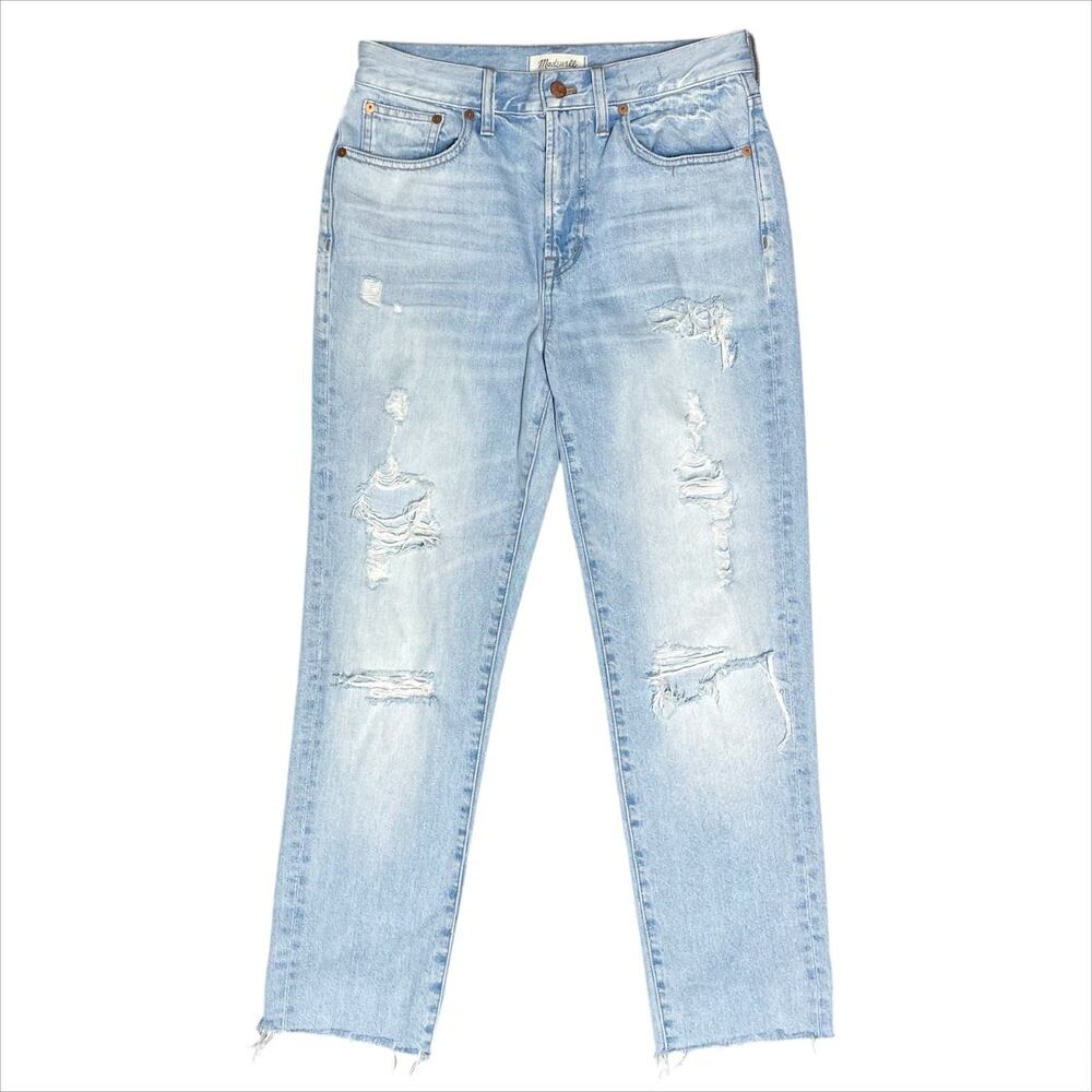 MADEWELL The Perfect Vintage Jean High Rise Raw Hem Ripped/Distressed Size 27